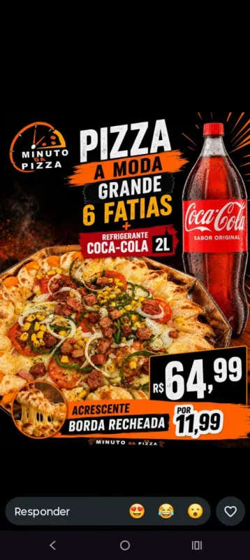 a moda 6 fatias+ coca cola 2l 